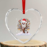 Mexico Xmas Heart Crystal Glass Ornament Sugar Skull On Tree Funny Xmas - Wonder Print Shop