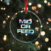 Mid Or Feed Iridescent Effect Crystal Glass Ornament Funny Game Lover Gift TS12