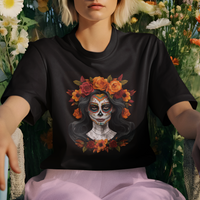 Day of the Dead Women T Shirt For Women De Los Muertos Calavera La Catrina Sugar Skull Women - Wonder Print Shop