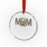 Military Army Mom Floral Combat Shoes Crystal Glass Ornament - Wonder Print Shop