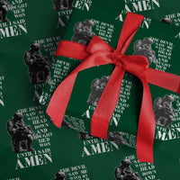 Military Christian Warrior Wrapping Paper Roll The Devil Saw Me With My Head Down And Thought He'd Won