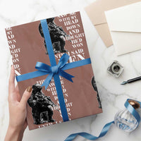 Military Christian Warrior Wrapping Paper Roll The Devil Saw Me With My Head Down And Thought He'd Won