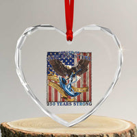 Military Navy 250th Anniversary Heart Crystal Glass Ornament Forged of Salt and Steel Patriotic Eagle Anchor American Flag - Wonder Print Shop
