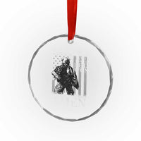 Military Soldier Skull Christian Faith Crystal Glass Ornament The Devil Saw Me With My Head Down And Thought He'd Won