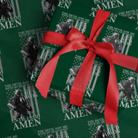 Military Soldier Skull Christian Faith Wrapping Paper Roll The Devil Saw Me With My Head Down And Thought He'd Won
