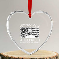 Minneapolis Strong Stand With Alex Heart Crystal Glass Ornament Justice And Solidarity Support Gift