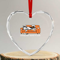 Mischievous Husky Owner Gift Heart Crystal Glass Ornament Chaos But Make It Cute