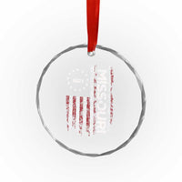 Missouri Missourian MO American Flag Established 1821 Crystal Glass Ornament