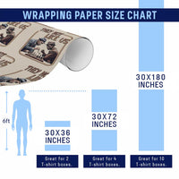 MLK And Malcolm X Wrapping Paper Roll They Not Like Us Revolutionary Leaders - Wonder Print Shop