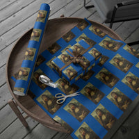 MMIW Awareness Wrapping Paper Roll Mona Lisa Red Handprint Indigenous Woman Stop Stolen Sisters