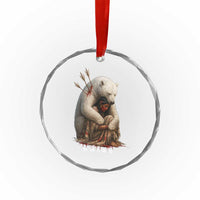 MMIW Native American Crystal Glass Ornament Spirit Bear Protecting Indigenous Woman MMIWG - Wonder Print Shop