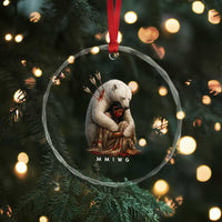 MMIW Native American Crystal Glass Ornament Spirit Bear Protecting Indigenous Woman MMIWG TS10