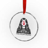 MMIW Strong Resilient Indigenous Crystal Glass Ornament Stand With Native Women Support