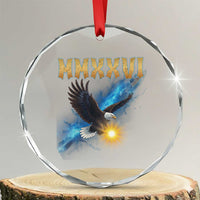 MMXXVI 2026 Eagle Crystal Glass Ornament Epic Patriotic Capitol Flag USA 250th Anniversary - Wonder Print Shop