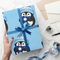 MN Strong Cute Penguin Wrapping Paper Roll Minnesota State Pride Gift