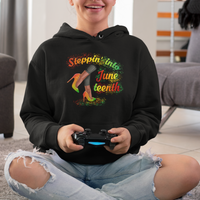 Juneteenth Hoodie Stepping Into Juneteenth African American Black History - Wonder Print Shop