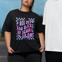 In My 100 Days of School Era T Shirt Retro Groovy - Wonder Print Shop