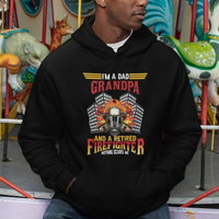 Retired Firefighter Hoodie I'm A Dad A Grandpa Nothing Scares Me Funny Retirement - Wonder Print Shop