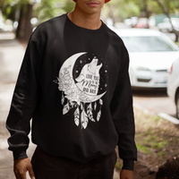 Valentine's Day Sweatshirt Love You To The Moon And Back Wolf - Wonder Print Shop