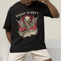 Skeleton Ready To Rock Valentine's Day T Shirt - Wonder Print Shop