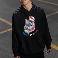 American Cat Hoodie Patriotic Cat Meowica Bubblegum 4th of July Funny Cat Lover - Wonder Print Shop