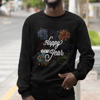 Happy New Year Colorful Firework Lucky Years Sweatshirt - Wonder Print Shop