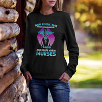Funny Nurse Sweatshirt Nurse Wings God Took The Most Wonderful Angels And Made Them Nurses Empowering Caregivers, Nurse Life Pride, Nurse Appreciation Gift for Nurse Week - Wonder Print Shop