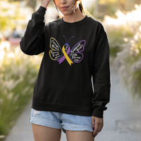 Fight Bladder Health And Cancer Awareness Butterfly Sweatshirt - Wonder Print Shop