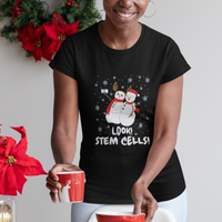Look Stem Cell Snowman Funny Christmas Science T Shirt - Wonder Print Shop