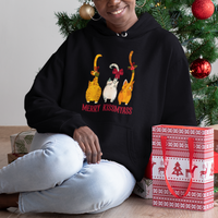 Merry Kissmyass Funny Cat Christmas Hoodie - Wonder Print Shop