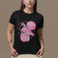 Funny Cheer Girls T Shirt For Women In My Cheer Leader Era Pink Pom Pom Cheerleading - Wonder Print Shop