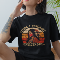 Indigenous Women T Shirt MMIW Strong Resilient MMIW Awareness Stolen Sisters - Wonder Print Shop