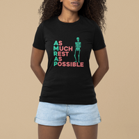 As Much Rest As Possible AMRAP Skeleton Funny Trendy T Shirt - Wonder Print Shop