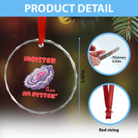 Moister Than An Oyster Crystal Glass Ornament Funny Inappropriate Adult Humor