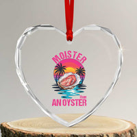 Moister Than An Oyster Heart Crystal Glass Ornament Funny Inappropriate Adult Humor Women - Wonder Print Shop