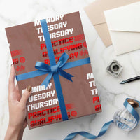 Monday Tuesday Thursday Practice Qualifying Race Day Wrapping Paper Roll - Wonder Print Shop