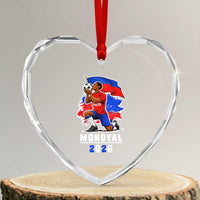 Mondyal 2026 Haiti Soccer Player Victory Celebration Graphic Heart Crystal Glass Ornament Haitian Flag Football Sports Fan