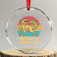 Mongo Is Appalled Crystal Glass Ornament Funny Dinosaur Gamer Book Lover Retro Gift