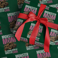 Monster Mom Like Normal Mama But Wheelie Cool Wrapping Paper Roll Monster Truck Mama