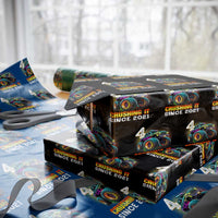 Monster Truck Birthday Wrapping Paper Roll Happy 4th Bday Party 4 Years Old Boy - Wonder Print Shop