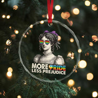 More Pride Less Prejudice Crystal Glass Ornament LGBTQ Proud Ally Pride Month - Wonder Print Shop
