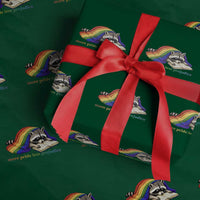 More Pride Less Prejudice Wrapping Paper Roll LGBT Raccoon Book Lover