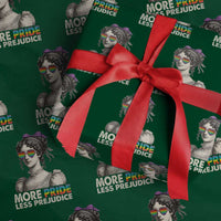 More Pride Less Prejudice Wrapping Paper Roll LGBTQ Proud Ally Pride Month - Wonder Print Shop