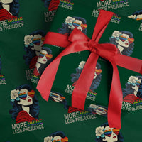 More Pride Less Prejudice Wrapping Paper Roll Retro Pride Month LGBTQ Feminist - Wonder Print Shop