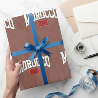 Morocco Football Throwback Design Vintage Moroccan Flag Jersey Style Wrapping Paper Roll