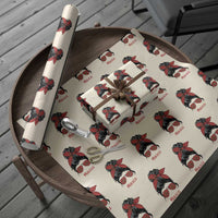Morocco Girl Messy Bun with Flag Sunglasses Wrapping Paper Roll Proud Moroccan Woman Heritage