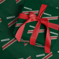 Morocco Moroccan Flag Wrapping Paper Roll Green Star Maroc Stripes