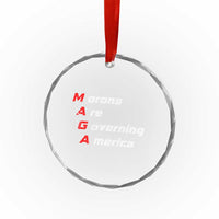 Morons Are Governing America Crystal Glass Ornament - Wonder Print Shop