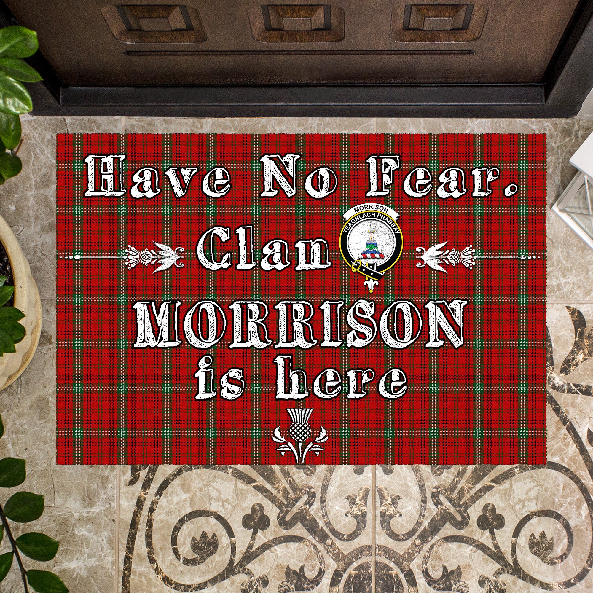 morrison-ancient-clan-tartan-door-mat-family-crest-have-no-fear-tartan-door-mat