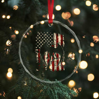 Mothman American Flag Patriotic Cryptid Creature Crystal Glass Ornament